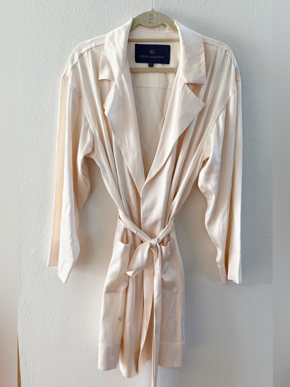 SOPHIA GRAYDON $1,750 Luxury 100% Silk Robe I Size M I  Celebrity